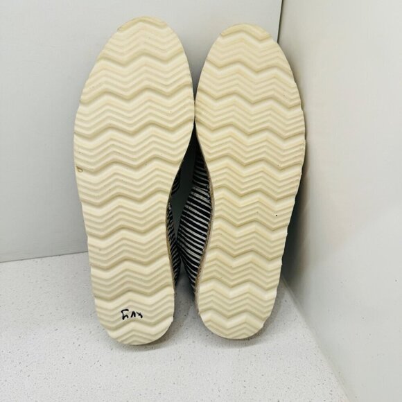 EXE Espadrille Nautical Navy White Striped Marine Shoes Flats  Boho Beachy Sz 41 - Picture 8 of 12